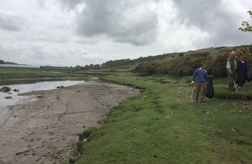 Ogmore River bank after